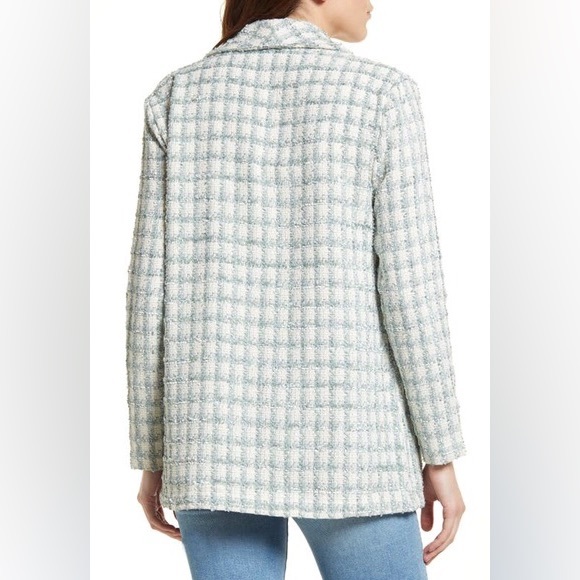 BB Dakota by Steve Madden Green and Blue Geek Chic Blazer in Sea mist. Pockets. - Picture 3 of 8